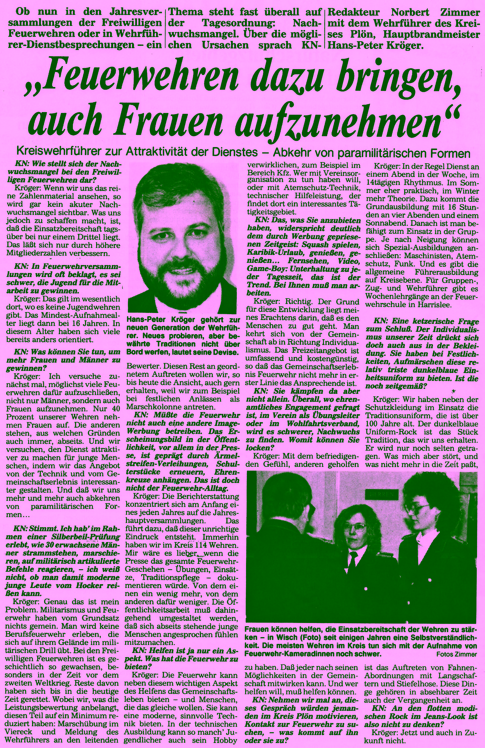 Dienstversammlung am 26.02.1993